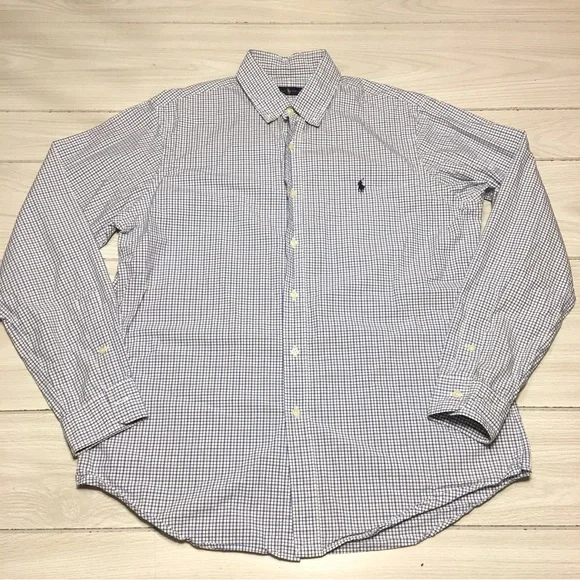 ralph lauren rn 41381 dress shirt Polo Ralph Lauren Men's 17 36-37 L/S Light Blue Dress Shirt RN# 41381 EUC. GB3